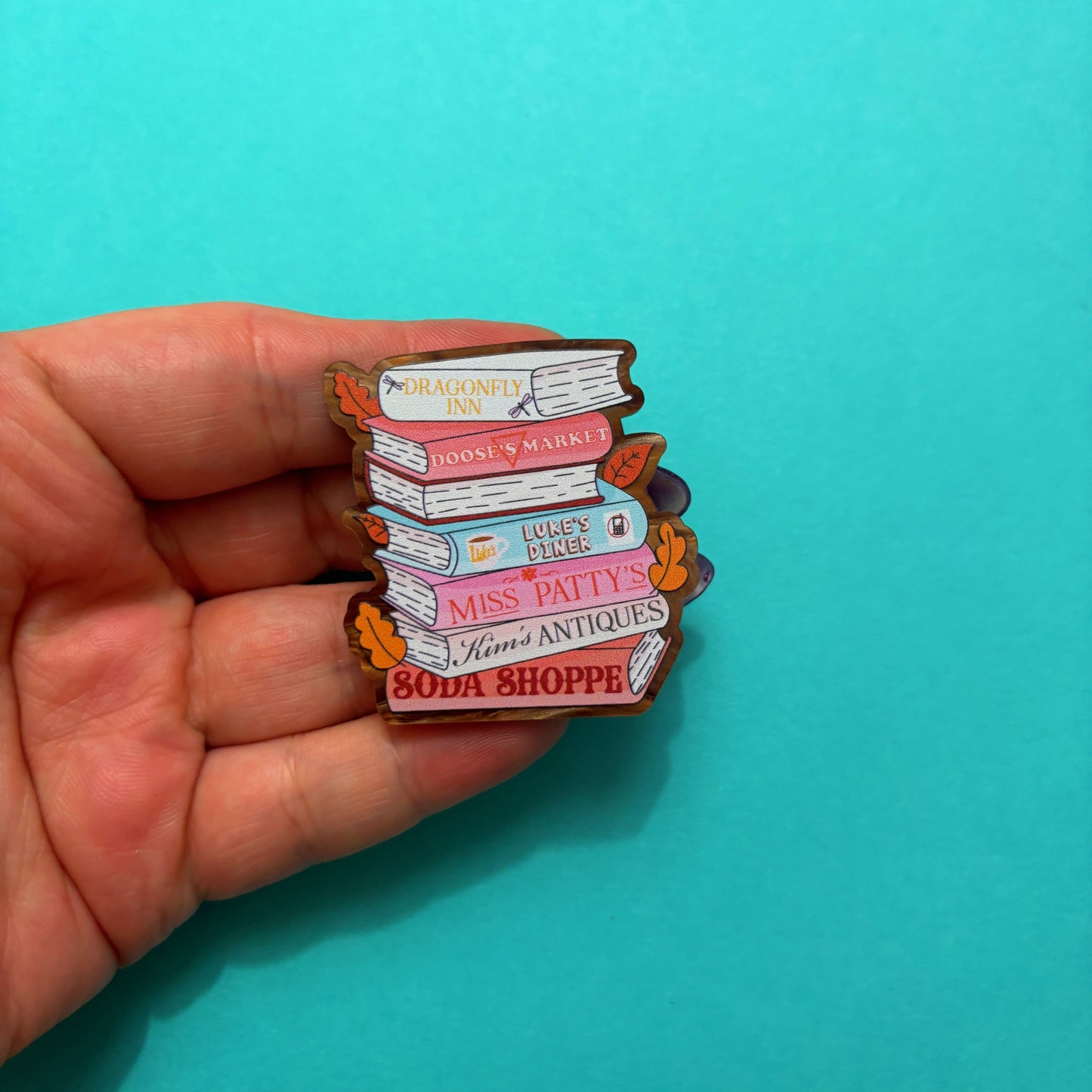 Stars Hollow Bookstack Pin