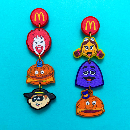 90s Mcds Pals Tiered Drop Earrings