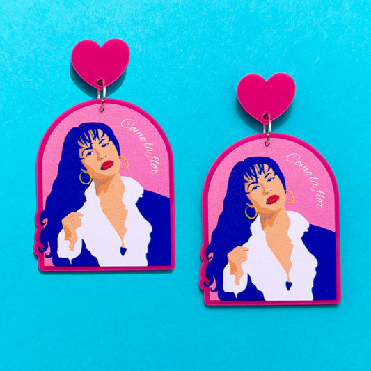 Selena Pink Drop Earrings