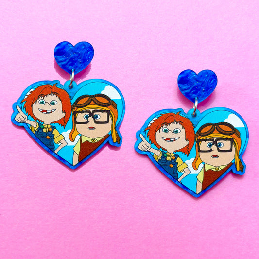 Carl & Ellie Kids Heart Drop Earrings