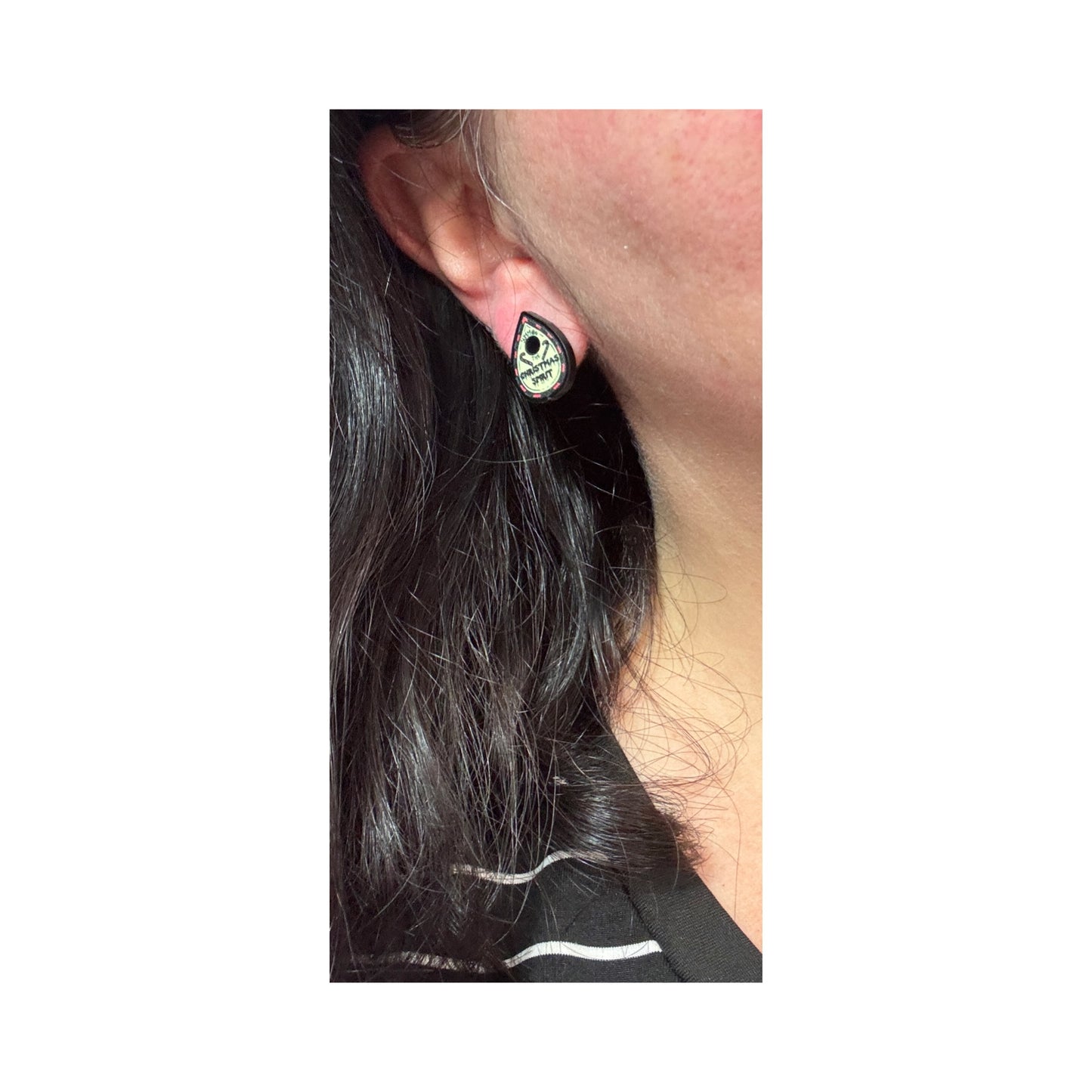 Christmas Spirit Ouija Planchette Post Earrings