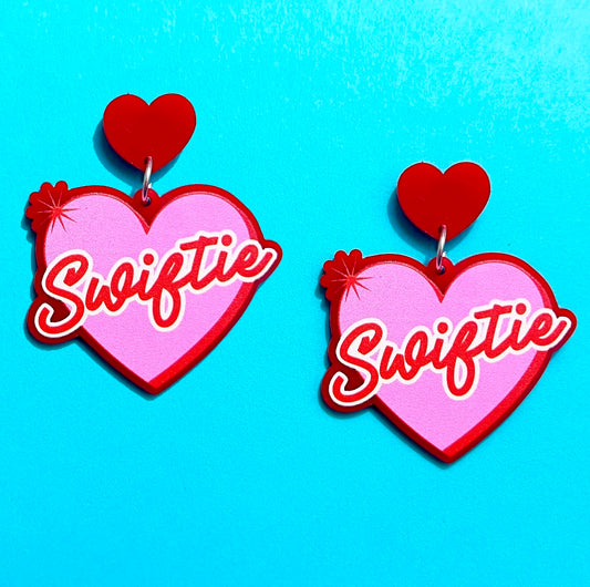 Swiftie Heart Drop Earrings