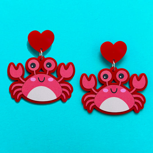 Crab Cutie Drop Earrings