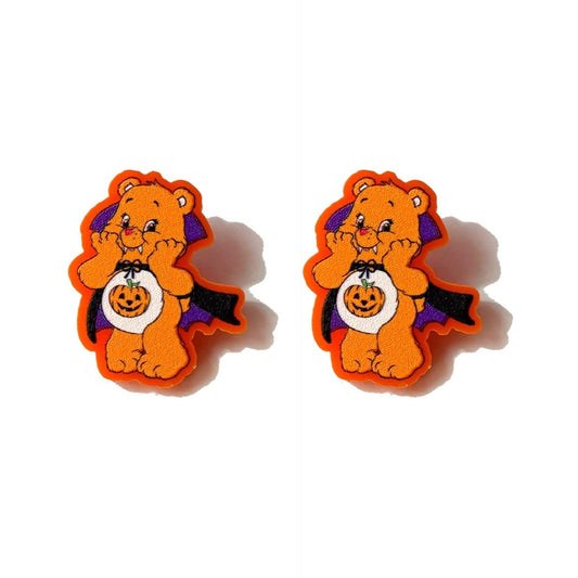 Vampire Rainbow Bear Post Earrings