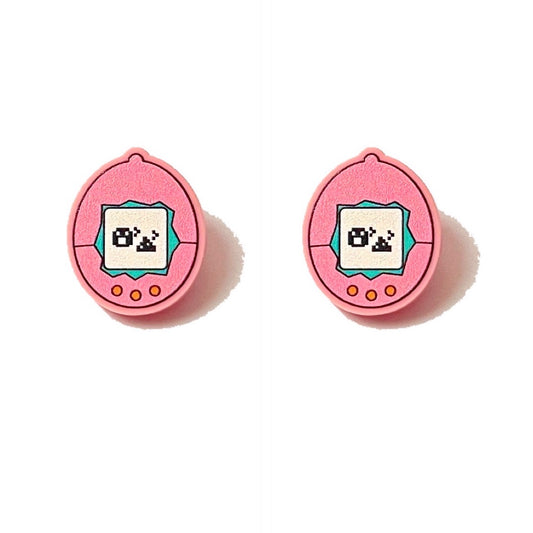Pink Digital Pet Post Earrings