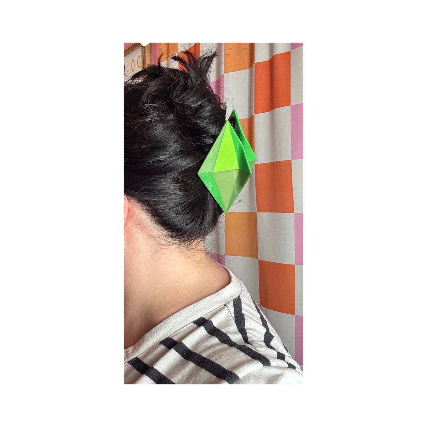 Plumbob Claw Clip - Dark Green Large