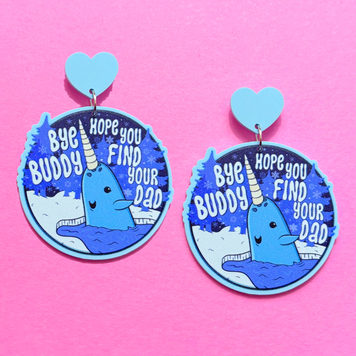 Elf Narwhal Drop Earrings