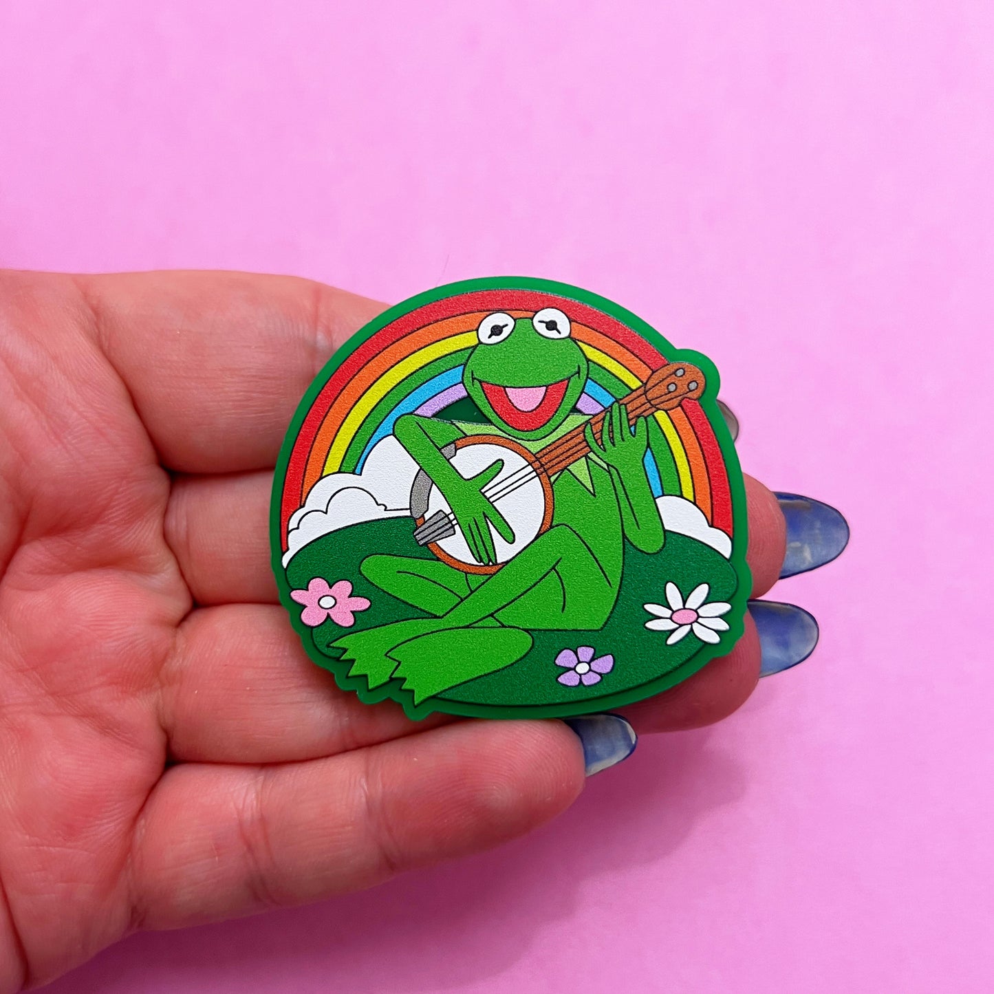 Kermie Green Rainbow Pin