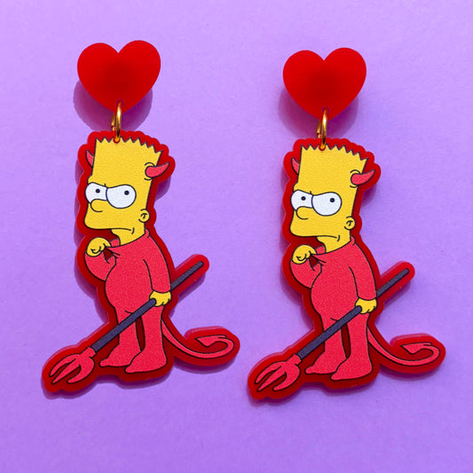 Devil Bart Drop Earrings