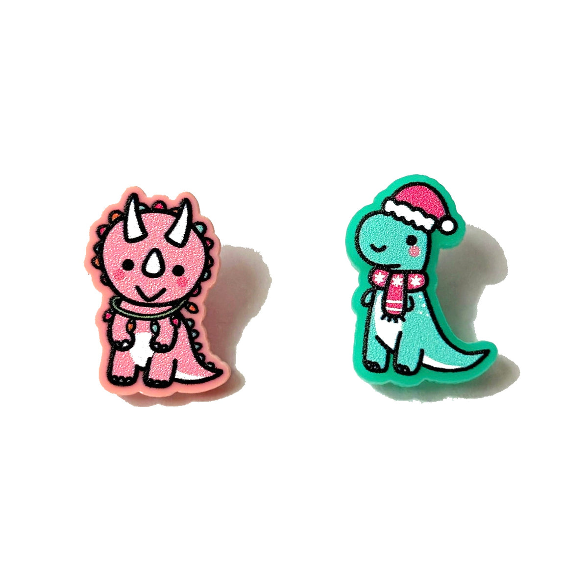 Holiday Dinos Post Earrings