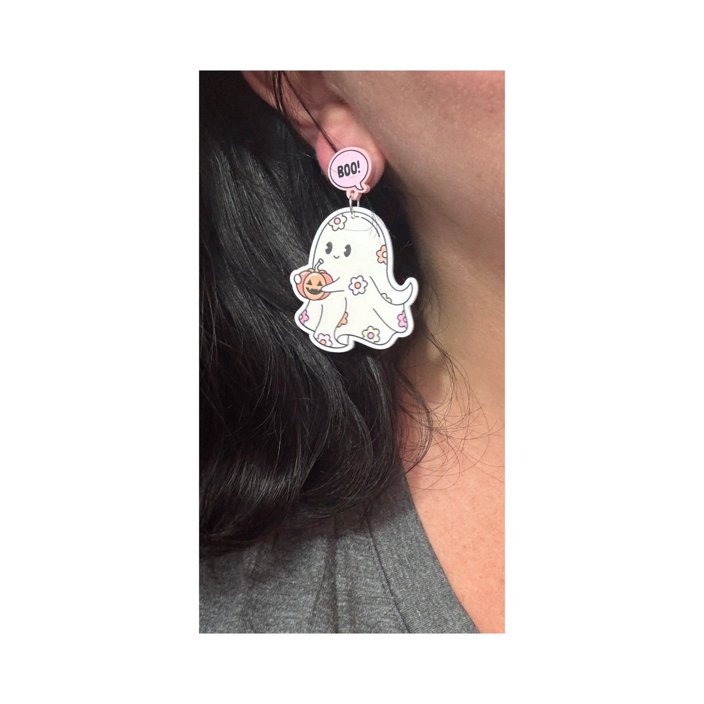 Flower Power Boo Drop Earrings
