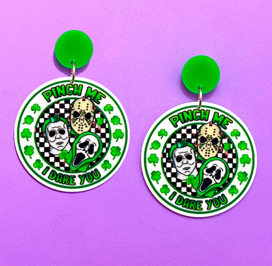Horror St. Patrick’s Day Drop Earrings