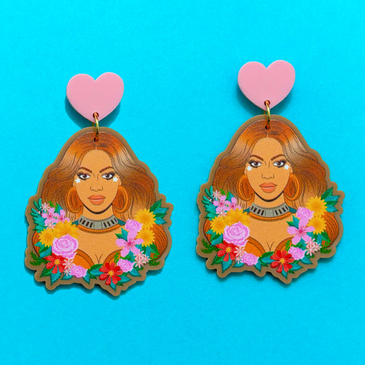 Beyonce Floral Drop Earrings