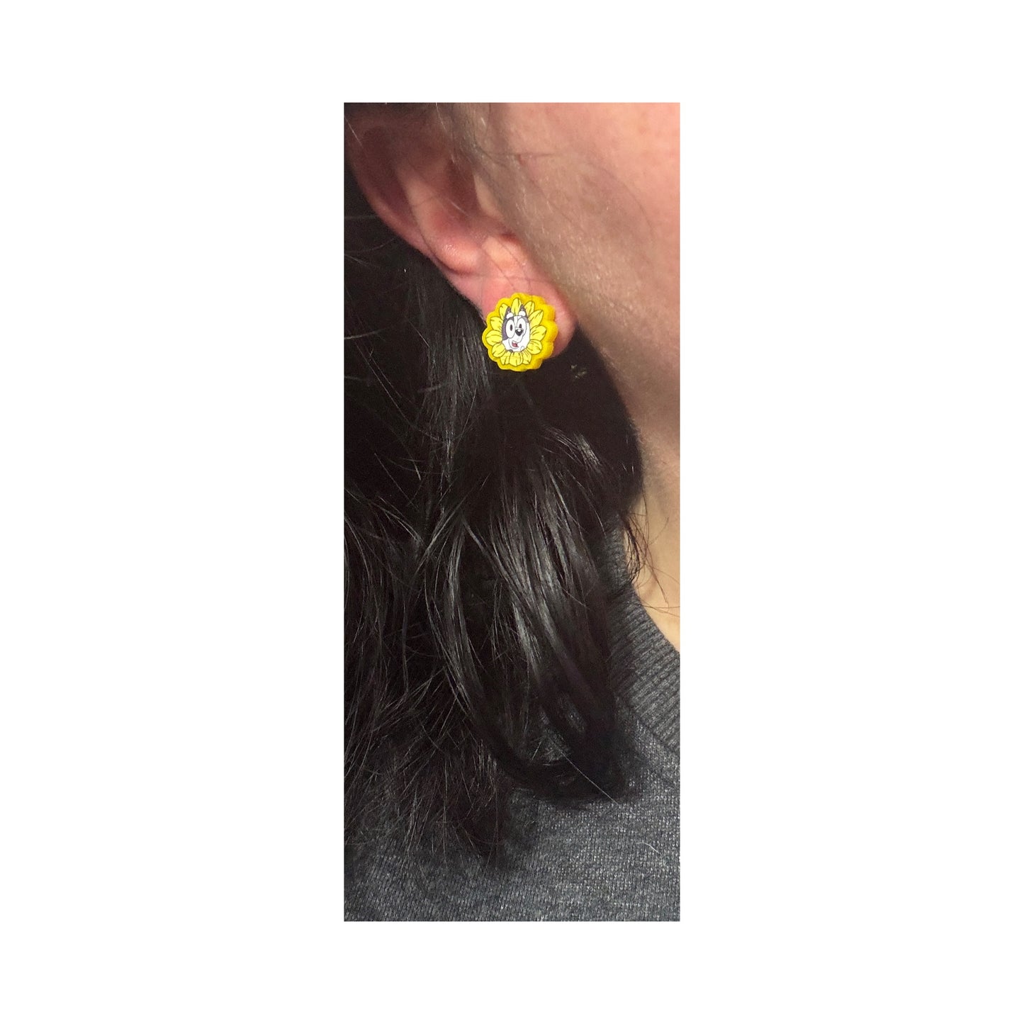Sunflower Muffin Post Earrings