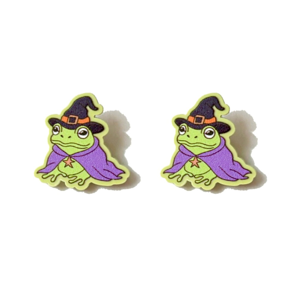 Witchy Frog Post Earrings