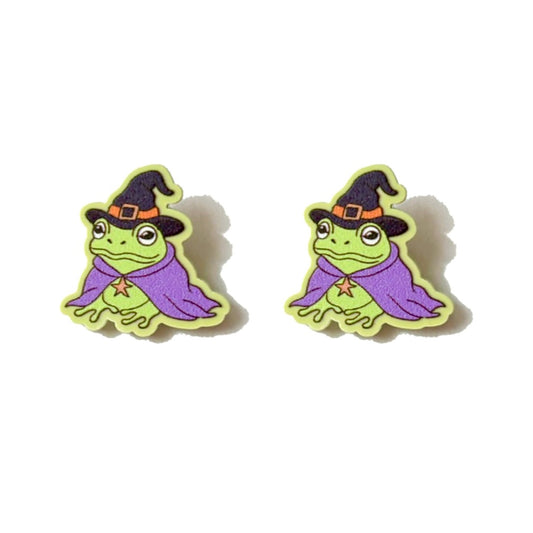 Witchy Frog Post Earrings