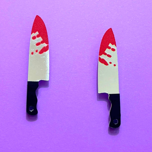 Horror Knife Post Earrings