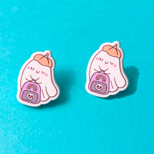 Backpack Boo Post Earrings