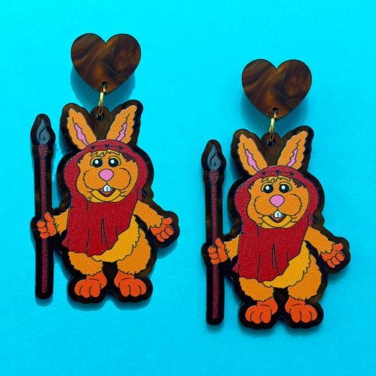 Space Bear Bunny Drop Earrings