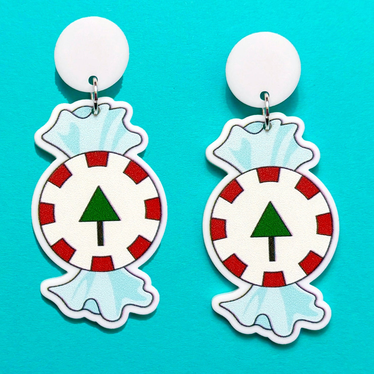 Peppermint Candy Drop Earrings