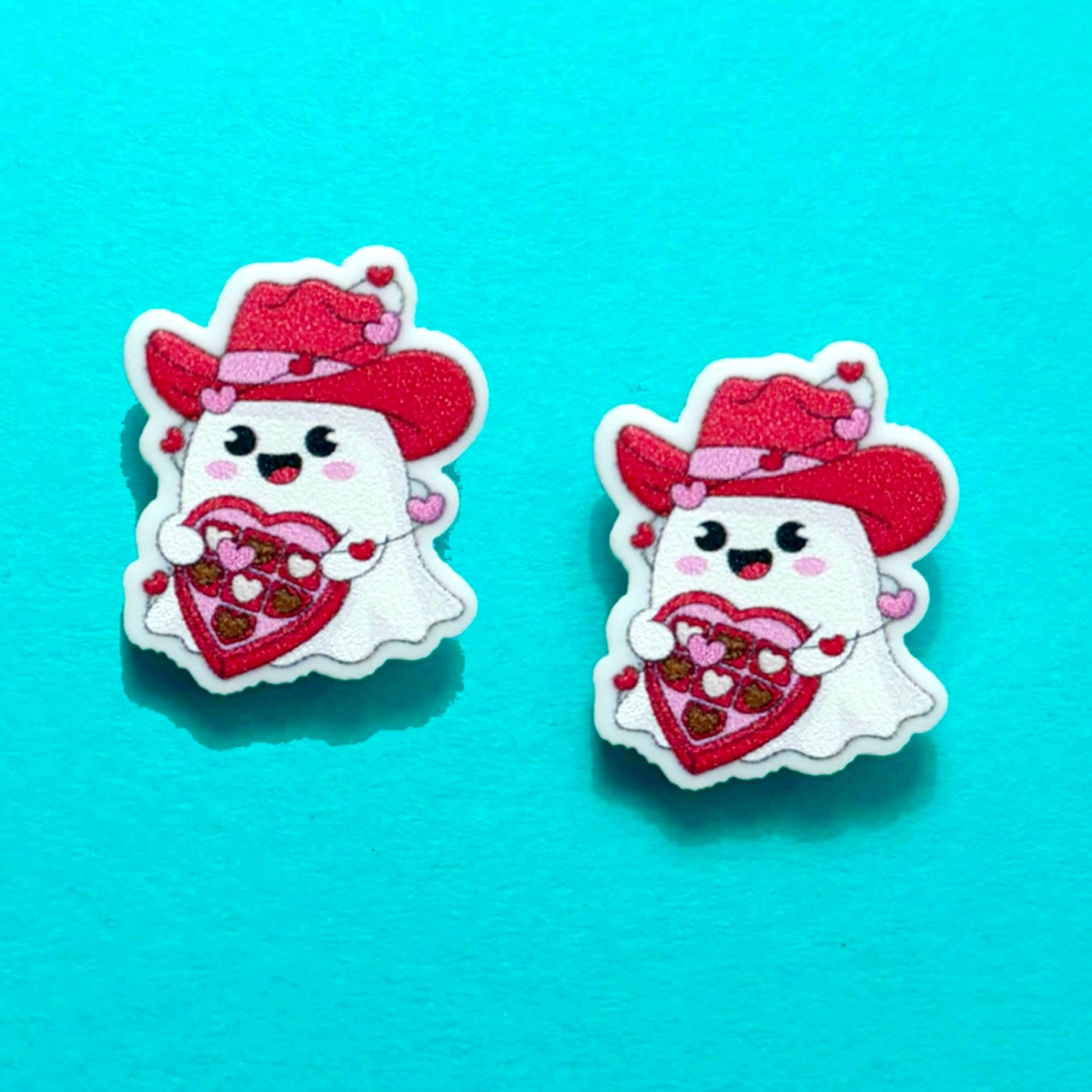 Cowboy Hat Sweetheart Ghostie Post Earrings