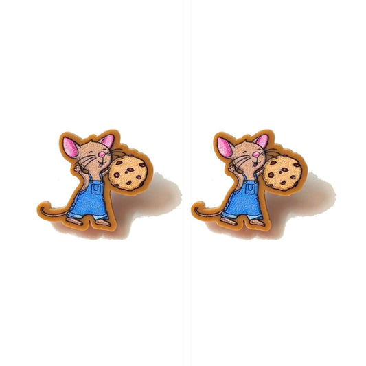 Cookie Mouse Post Earrings