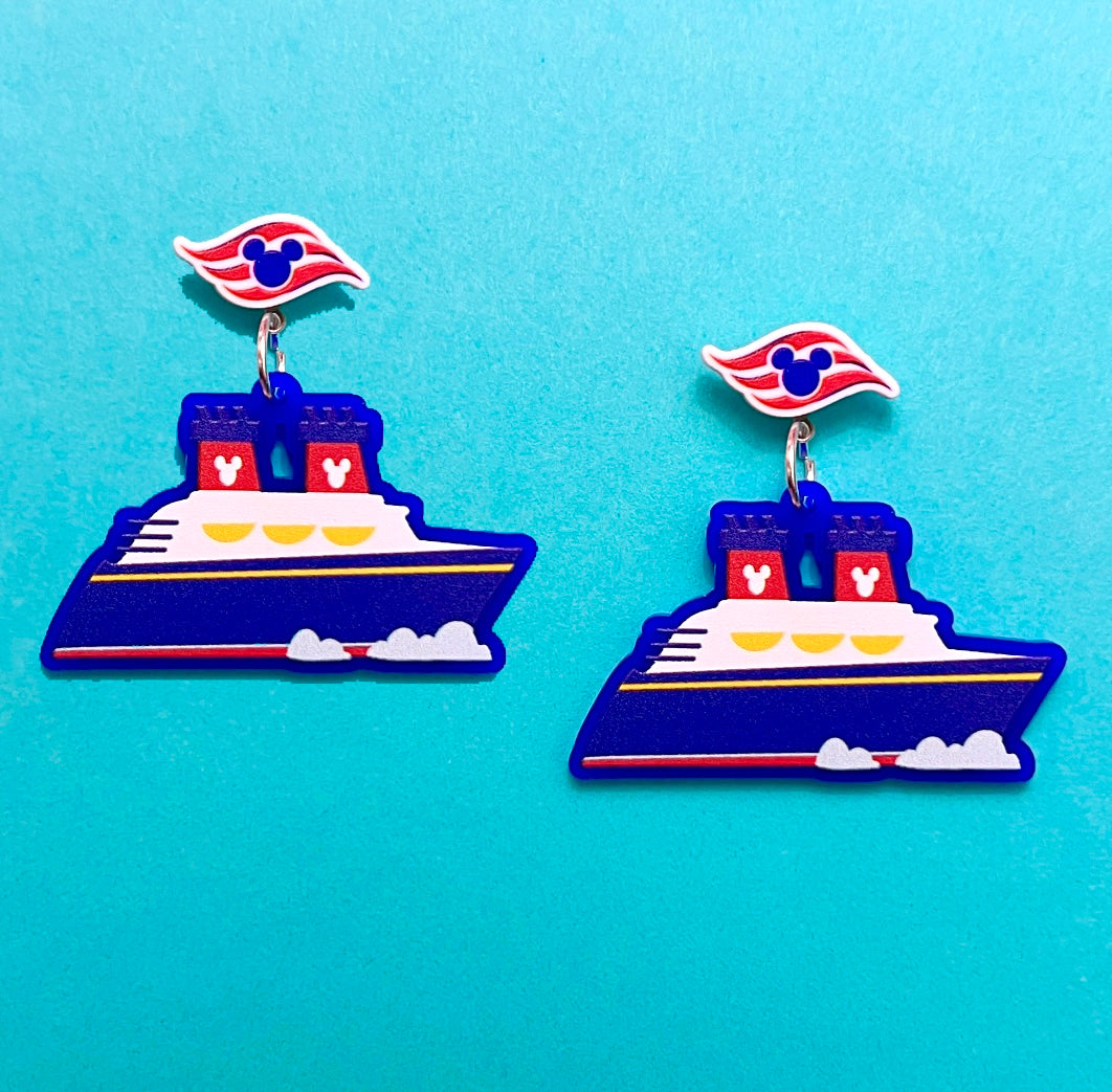 Mouse Cruise Ship Drop Earrings