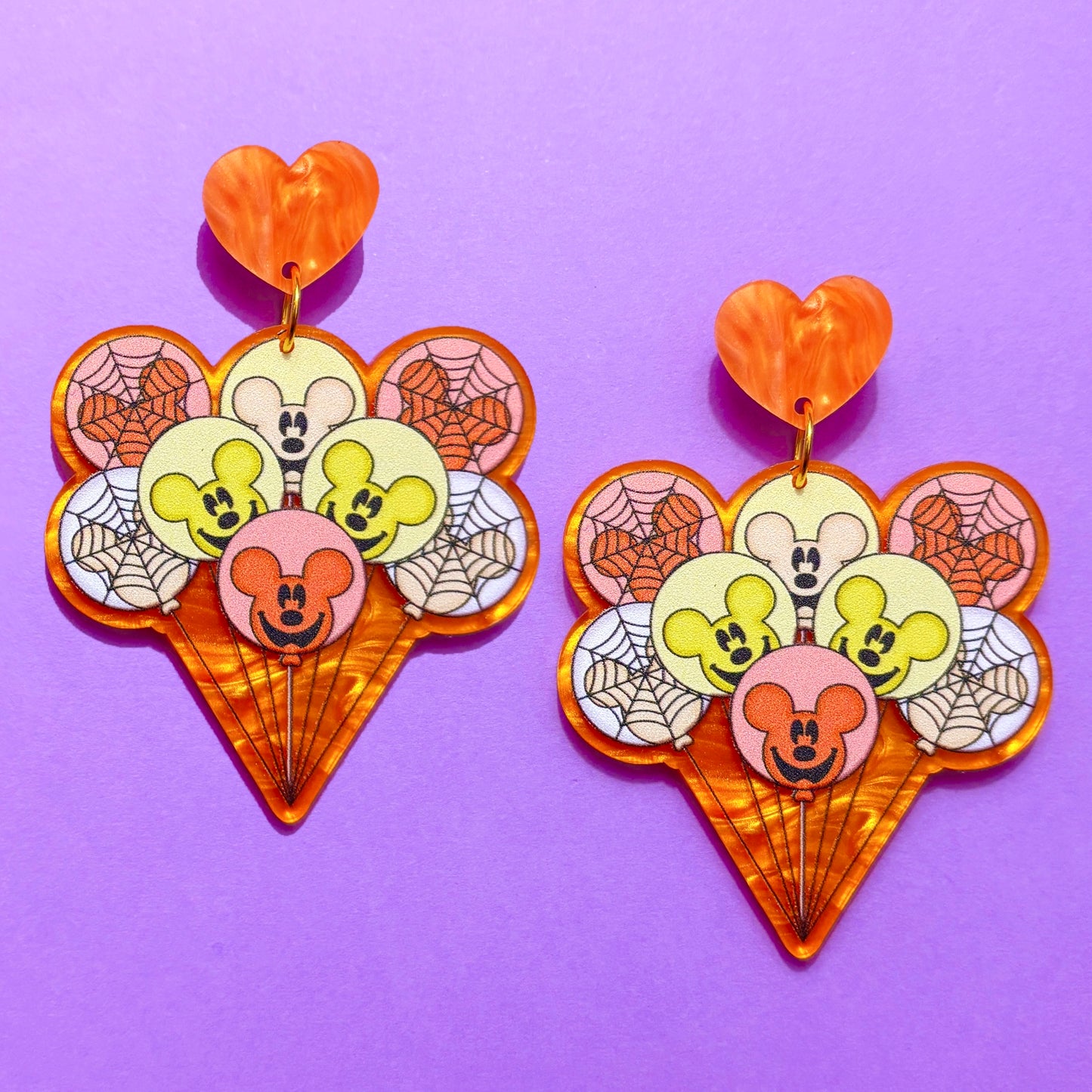 Spooky Mouse Balloons Drop Earrings