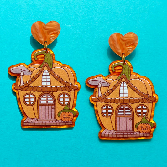 Pumpkin Cottage Drop Earrings