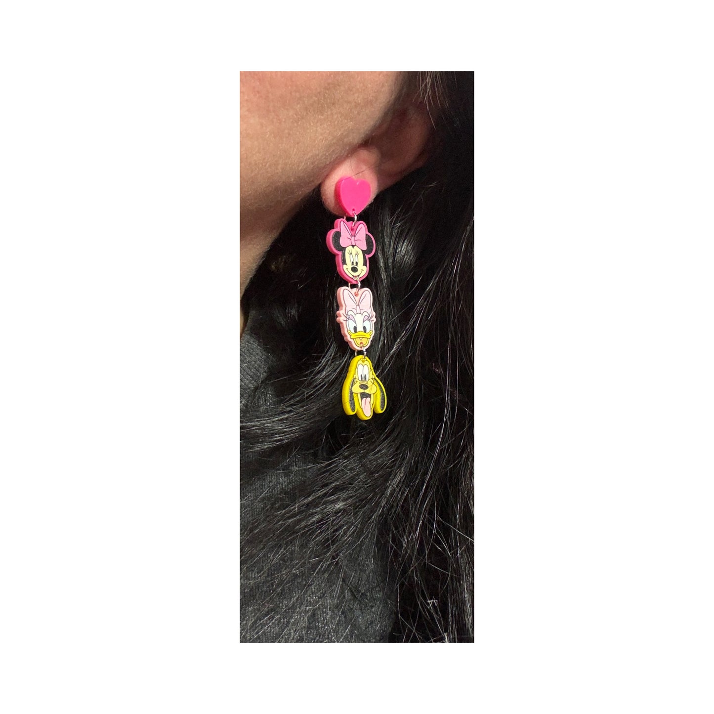 Mouse & Friends Sensational Six Inspired Tiered Drop Earrings