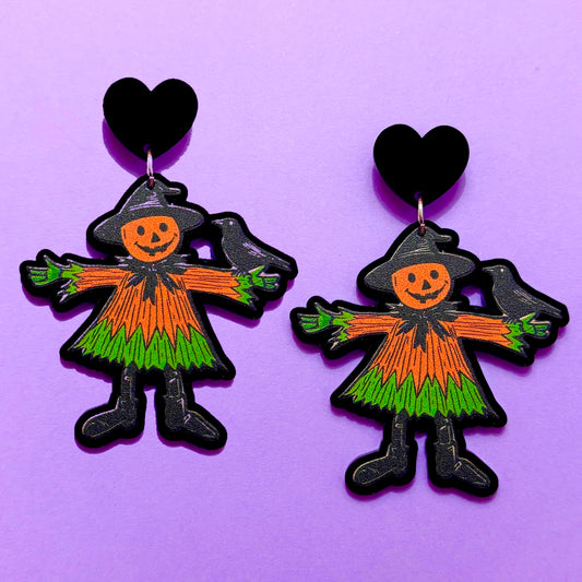 Spooky Scarecrow Drop Earrings