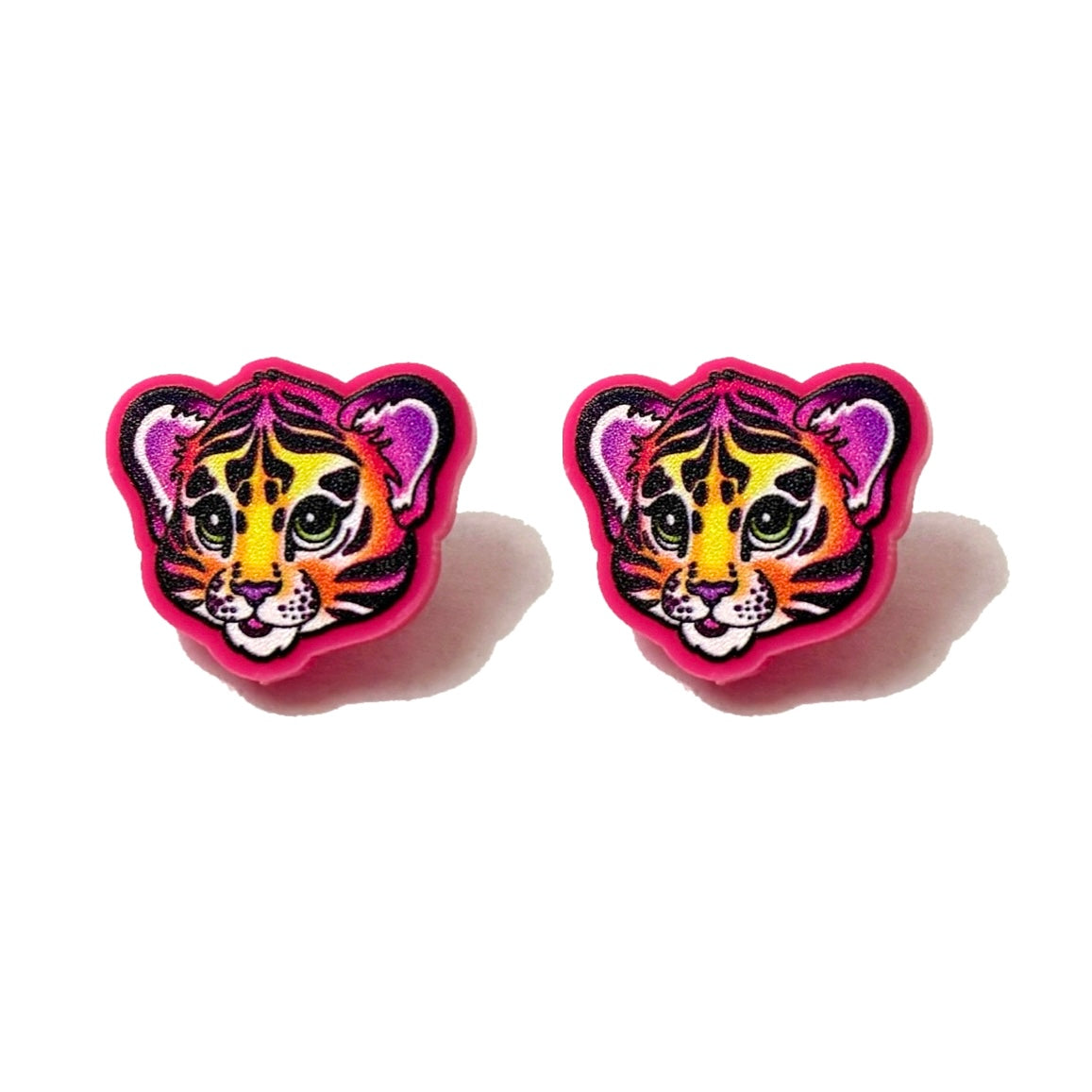 90s Neon Tiger Post Earrings