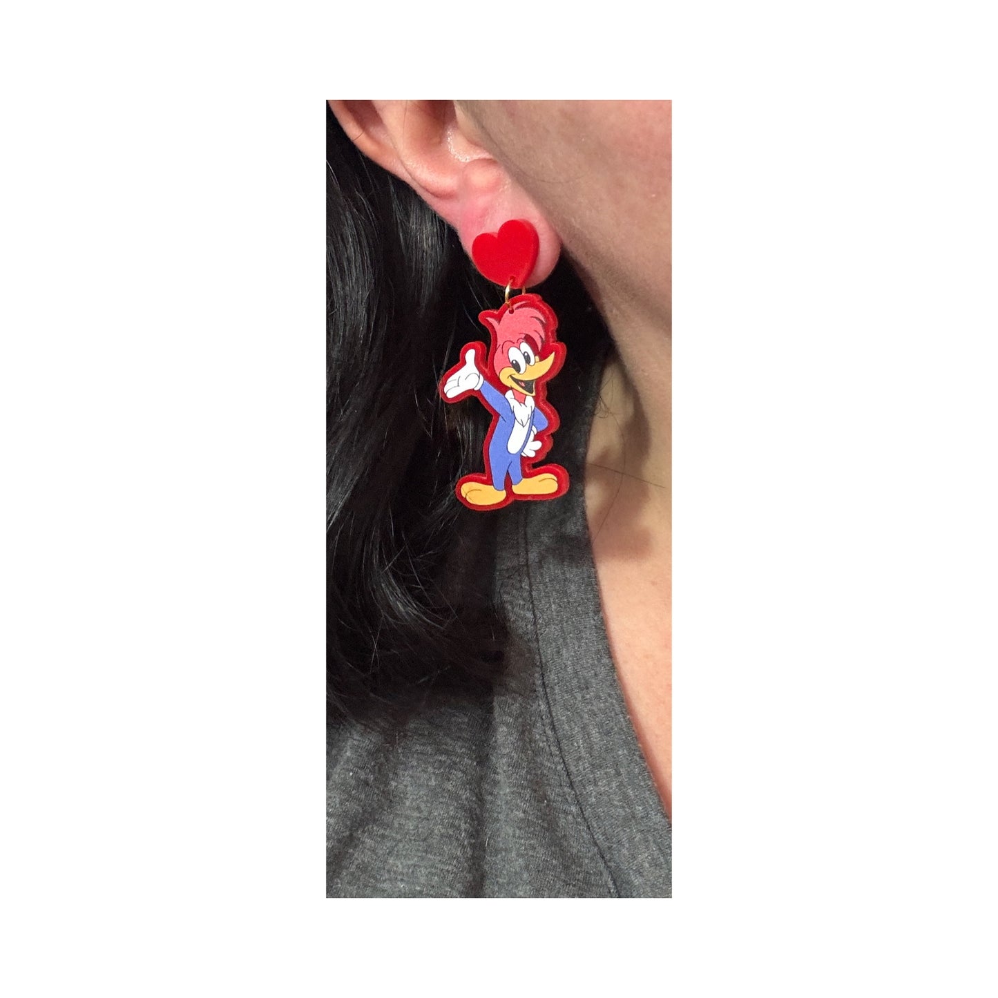 Woodpecker Drop Earrings