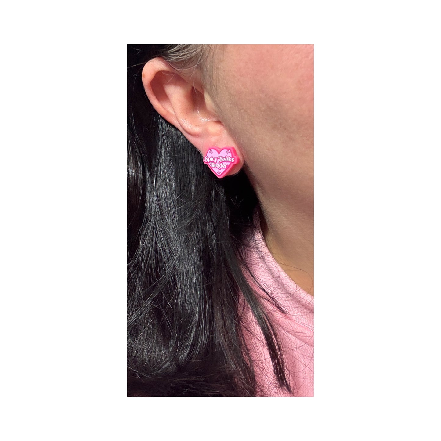 Spicy Books Reader Post Earrings