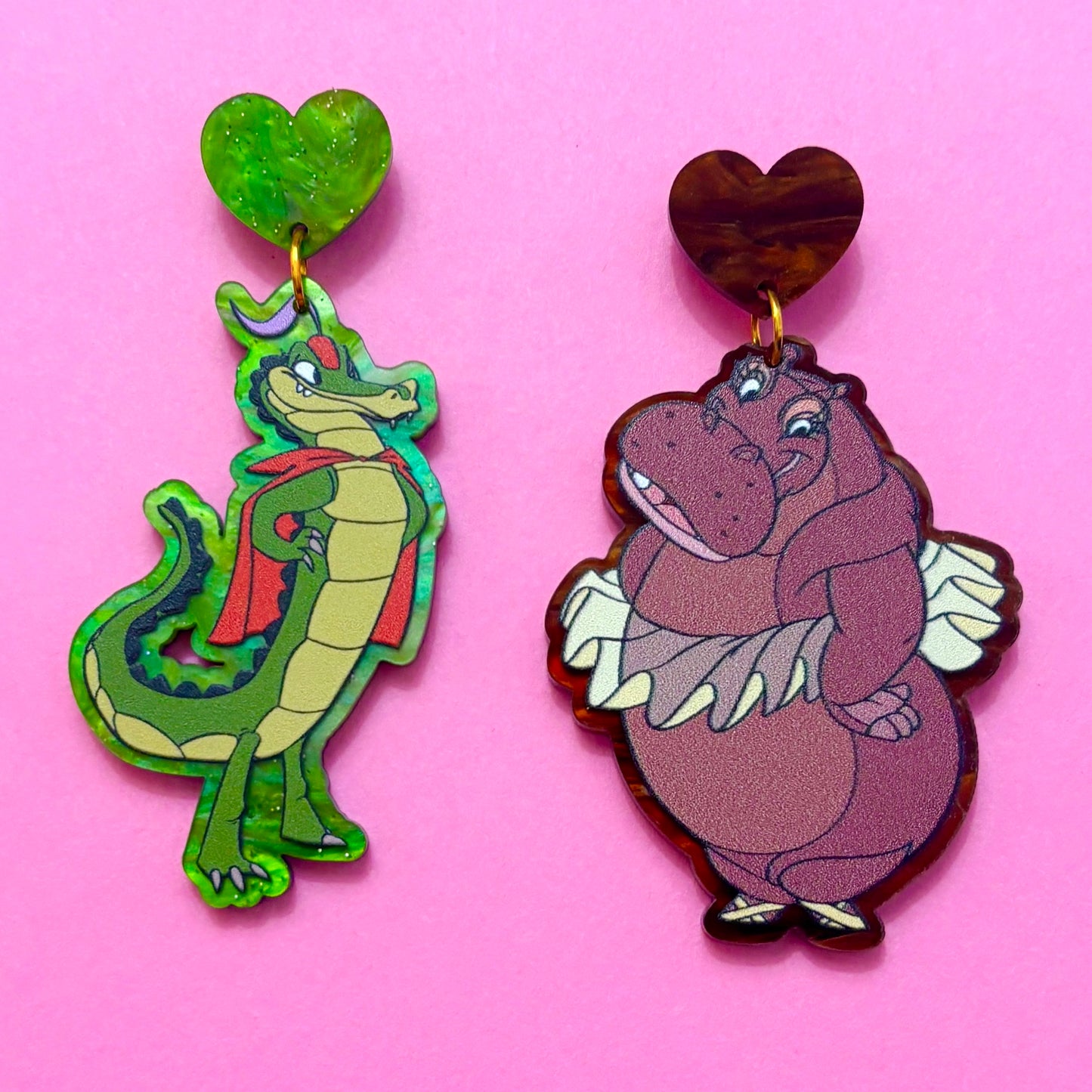 Gator & Hippo Drop Earrings