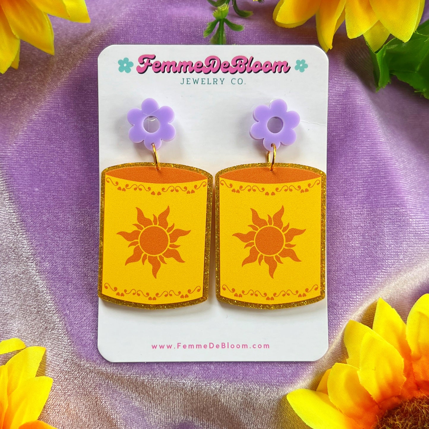Sun Lantern Drop Earrings