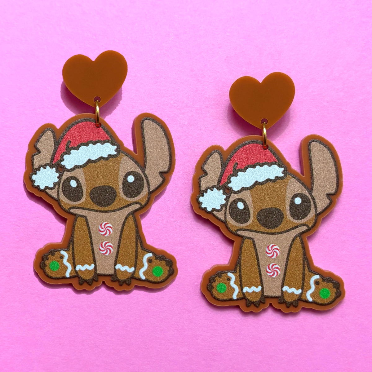 Gingerbread Stitch Drop Earrings