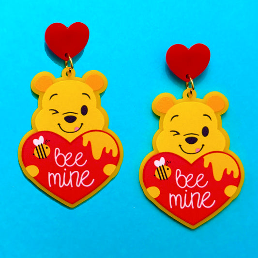 Bee Mine Pooh Drop Earrings