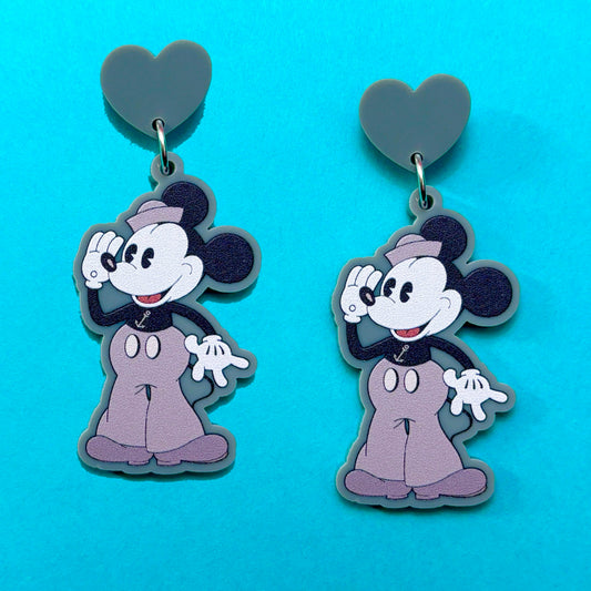 Steamboat Mouse Drop Earrings