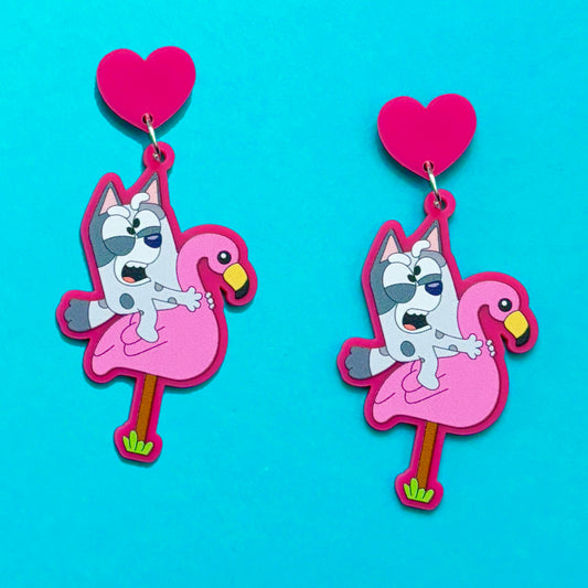 Flamingo Queen Drop Earrings