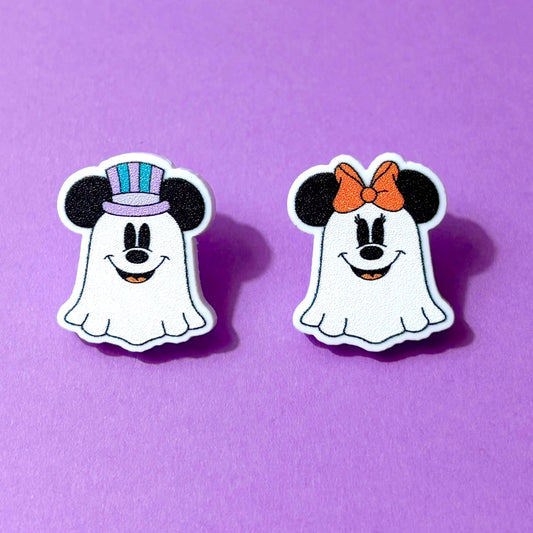 Dapper Mouse Ghost Couple Post Earrings