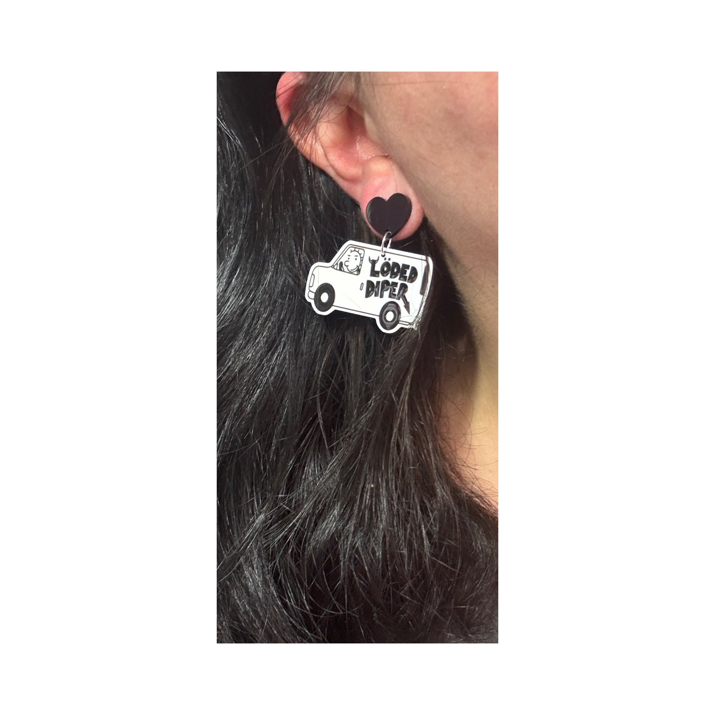 Loded Diaper Drop Earrings