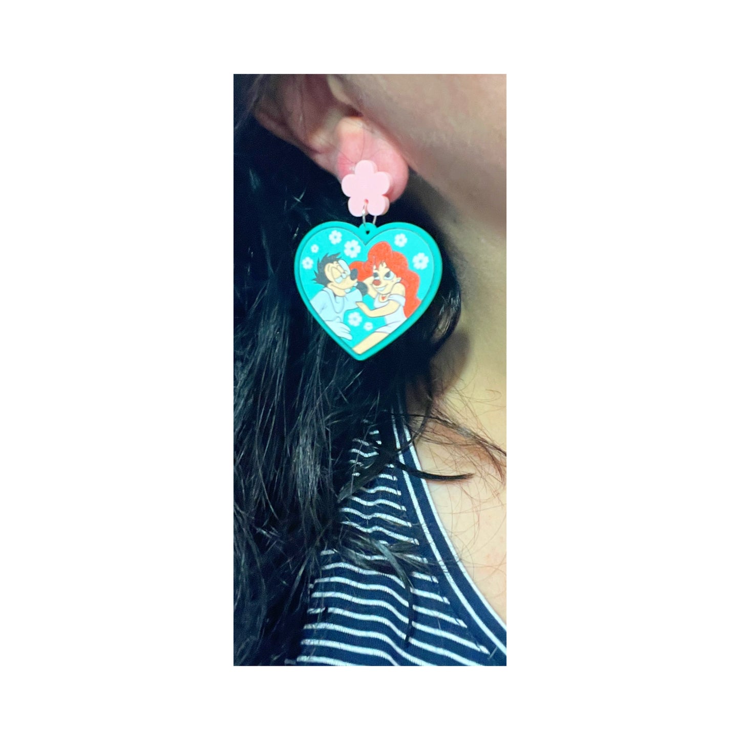 Max & Roxanne Floral Heart Drop Earrings