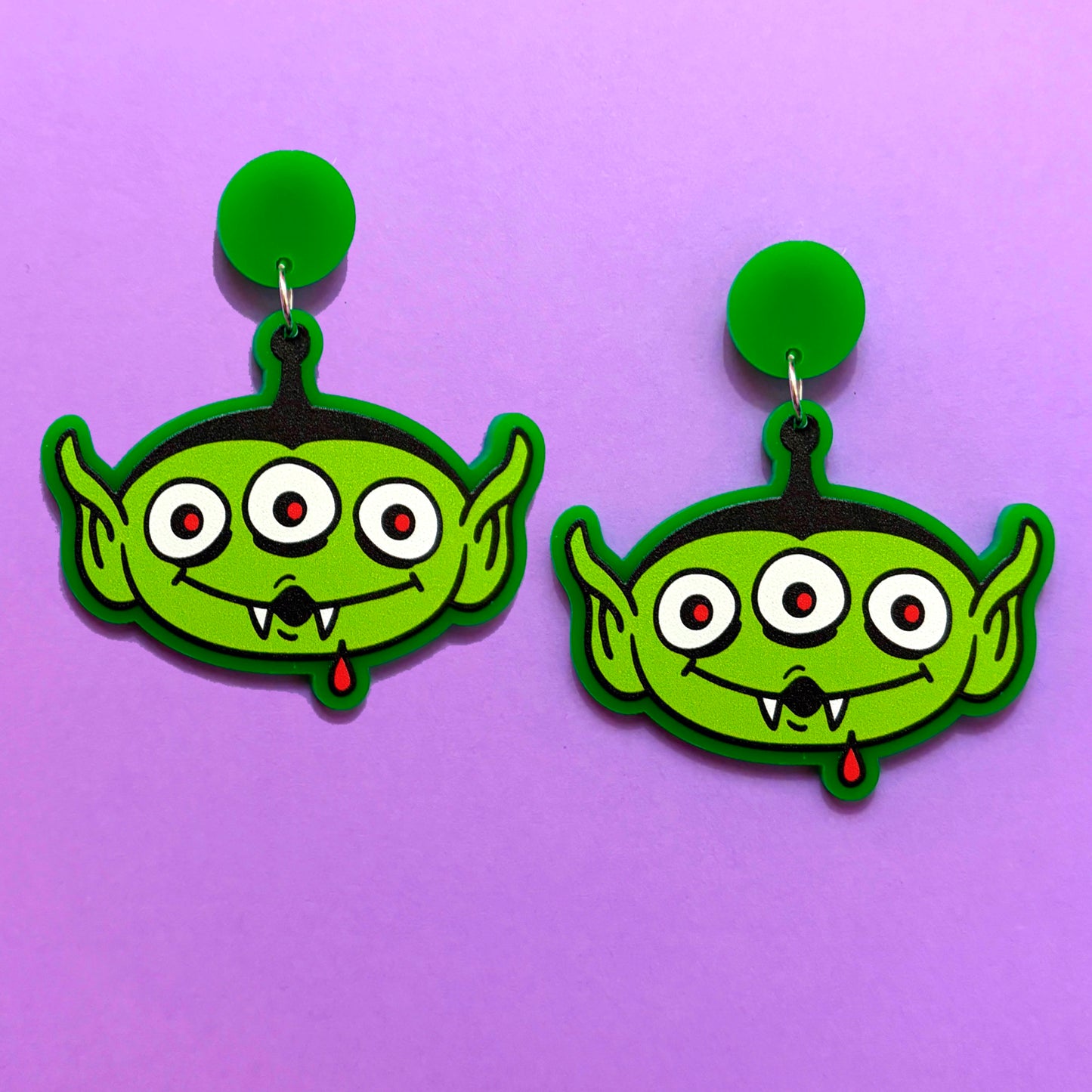 Vampire Alien Drop Earrings