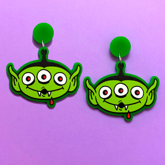 Vampire Alien Drop Earrings