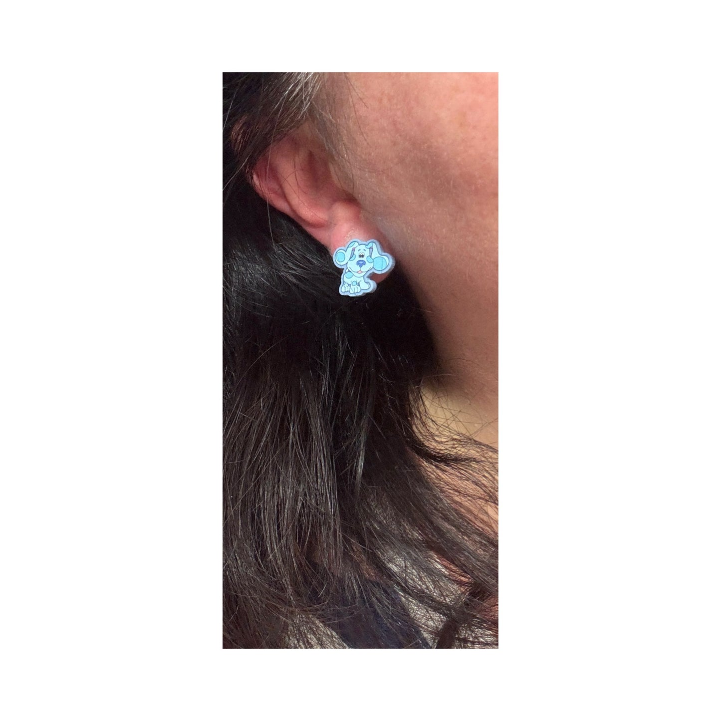 Blue & Magenta Post Earrings