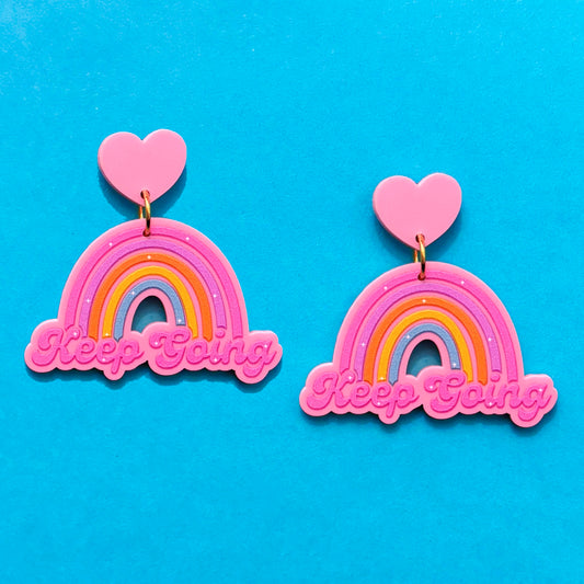 Keep Going Rainbow Drop Earrings