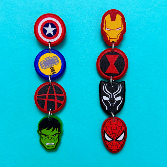 Superhero Squad Tiered Drop Earrings