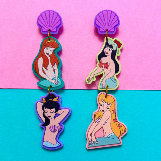 Neverland Mermaids Tiered Drop Earrings