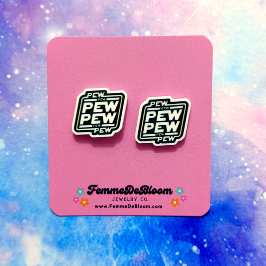 FREE GIFT - Pew Pew Post Earrings